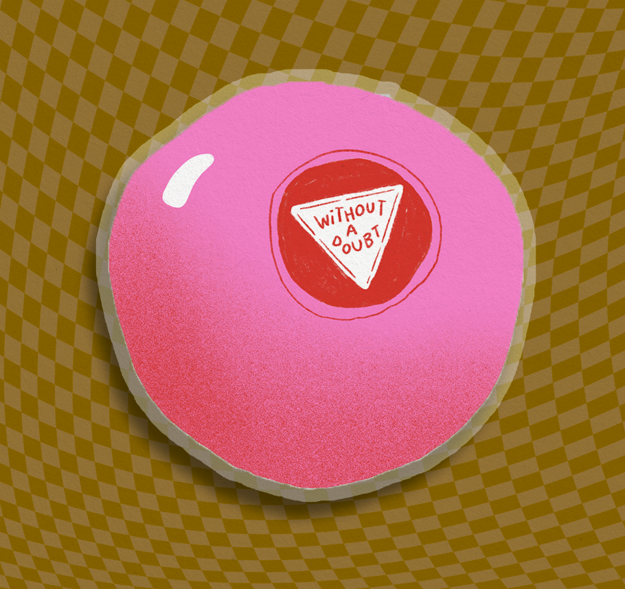 "Without a Doubt" Magic 8 Ball Sticker