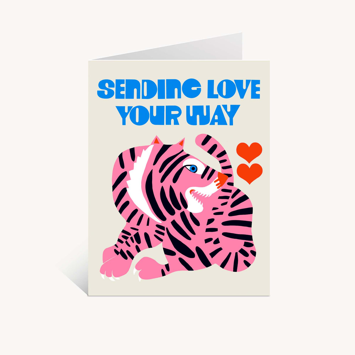 "Sending Love Your Way" Pink Tiger Card