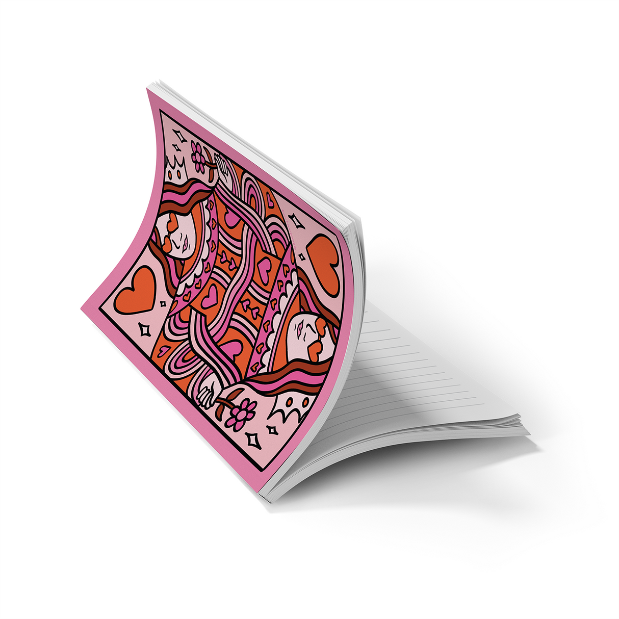 Queen Of Hearts Layflat Notebook