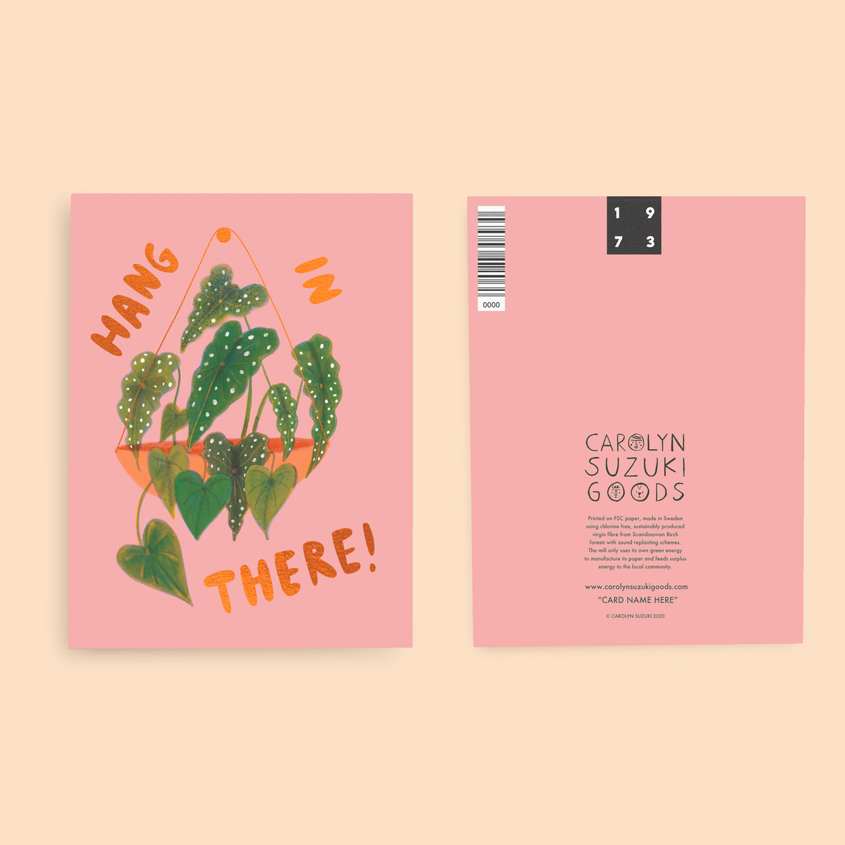 Hang in There - Sympathy Card
