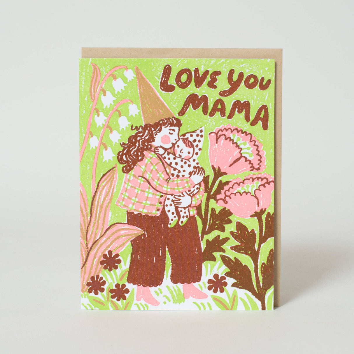 "Love You Mama" Gnome Card