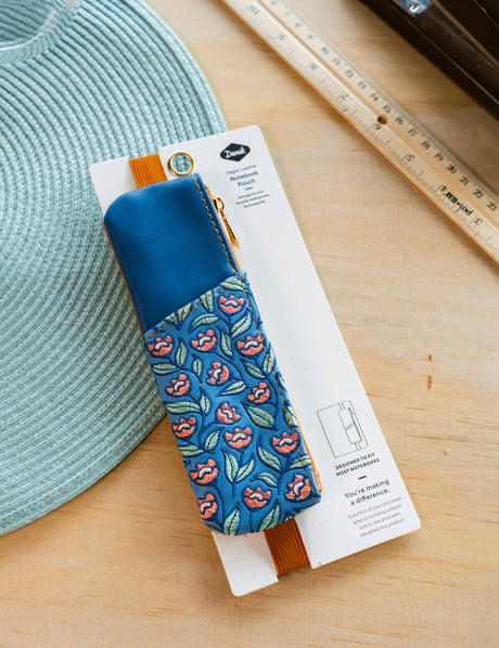 Floral Embroidered Notebook Pouch