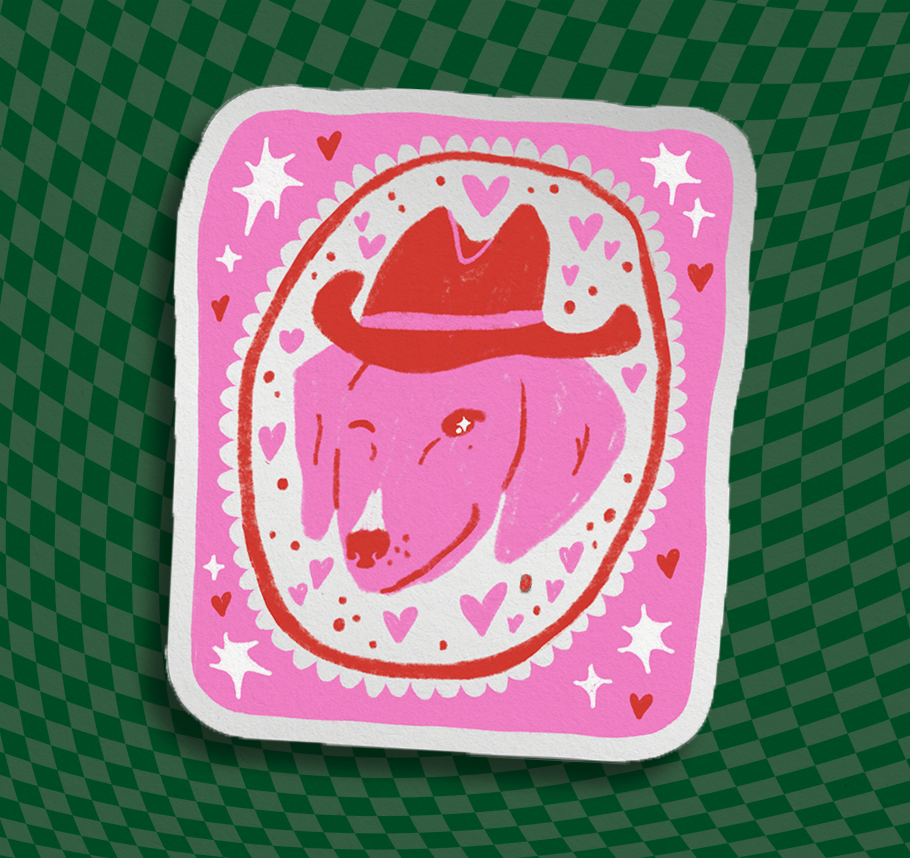 Cowboy Puppy sticker