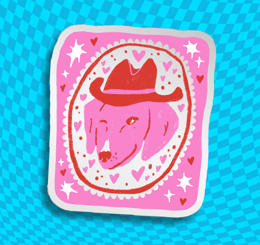 Cowboy Puppy sticker